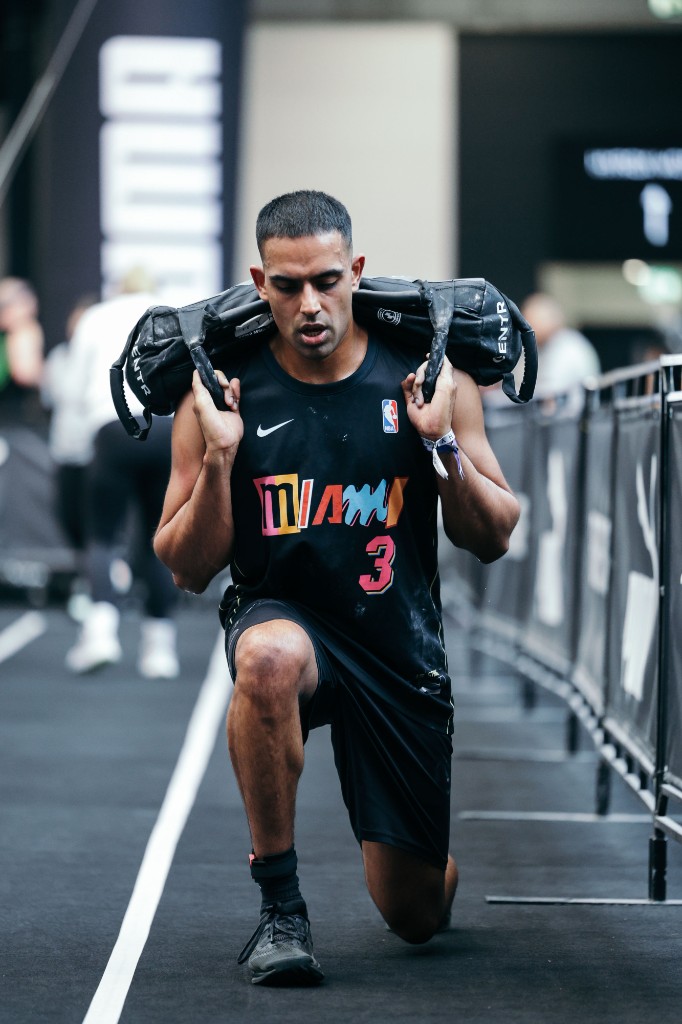 Dr Sandhu competing in a Hyrox race